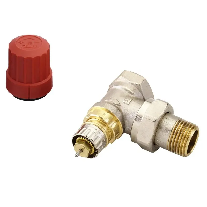 Ventilis Danfoss, stūra-termostatiskais, apkures sistēmām, 1-2 collas – ārējā vītne, 1-2 collas – iekšējā vītne