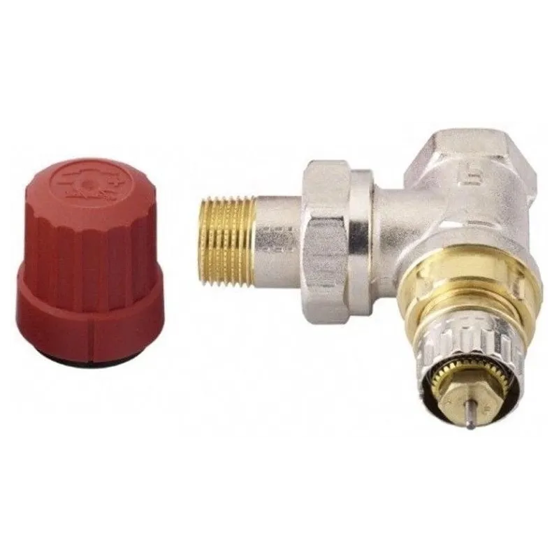 Ventiil Danfoss, nurk-termostaat-, küttesüsteemidele, 1-2 tolli - väliskeere, 1-2 tolli - sisekeere
