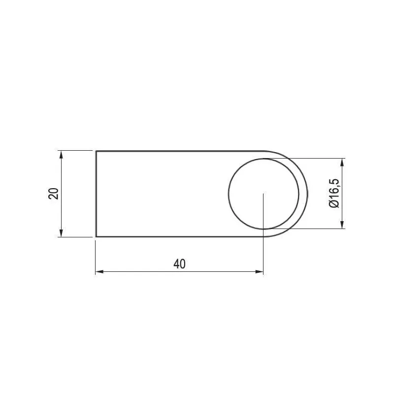 Skersinio laikiklis Rejs TE07.0004.14.001 x 4 cm, chromo sp.