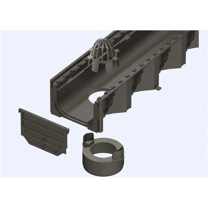 Detaļu komplekts drenāžas kanāliem Aco HexaLine 319287, plastmasa