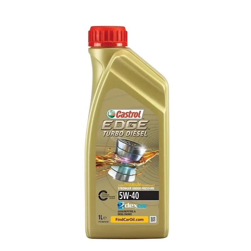 Motoreļļa Castrol Edge Titanium Turbo Diesel 5W - 40, sintētiskais, 1 l