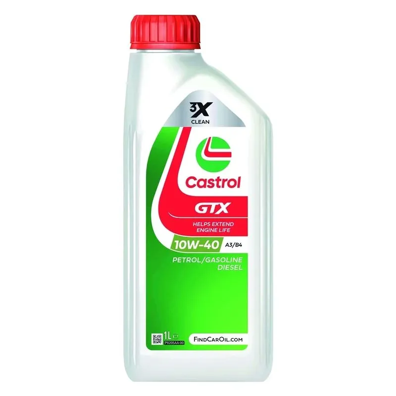 Motoreļļa Castrol GTX Ultraclean 10W - 40, daļēji sintētiska, 1 l