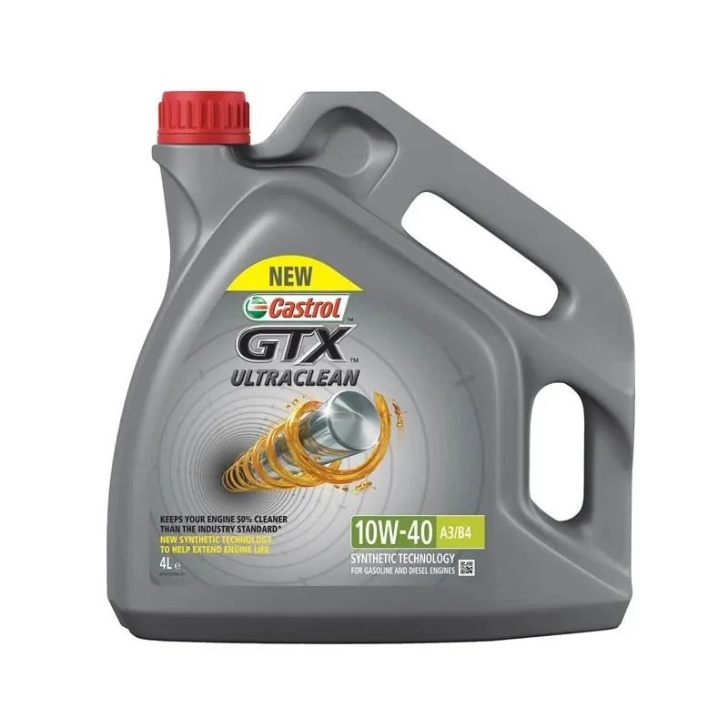 Motoreļļa Castrol GTX Ultraclean 10W - 40, daļēji sintētiska, 4 l