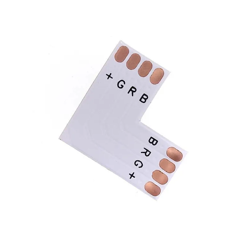 Savienojums Led RGB lentai LED-SOLD-L-RGB. 10mm L-forma