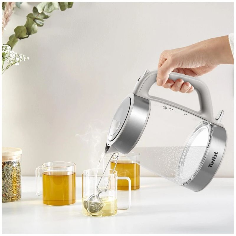 Elektriskā tējkanna Tefal KI605B30. 1.7 l. balta-sudraba