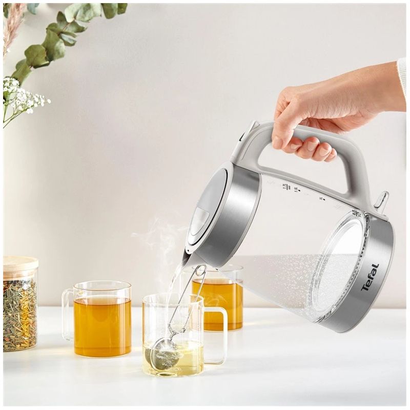 Elektriskā tējkanna Tefal KI605B30. 1.7 l. balta-sudraba