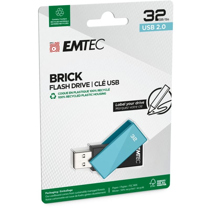 Emtec USB2.0 C350 32GB Brick Blue