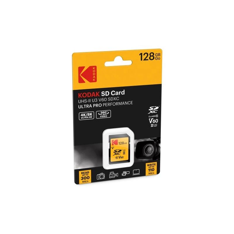 Kodak SDXC 128GB UHS-II U3 V60 Ultra Pro