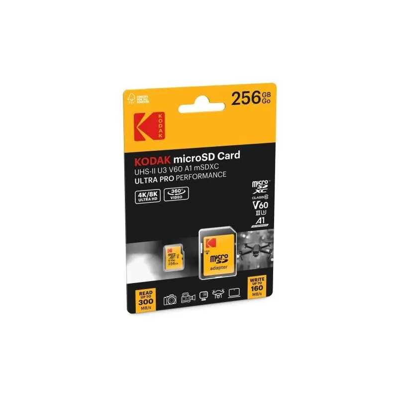 Kodak MicroSDXC 256GB UHS-II U3 A1 V60 Ultra Pro