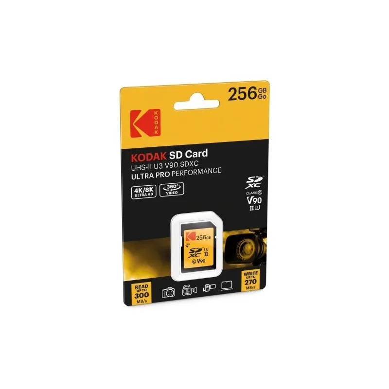 Kodak SDXC 256GB UHS-II U3 V90 Ultra Pro