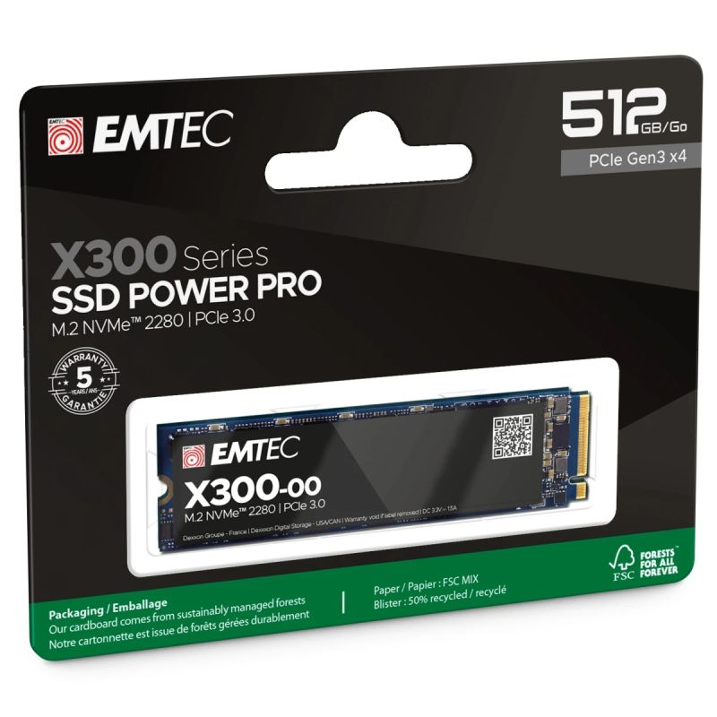 Emtec SSD M2 NVME X300 512GB Power Pro