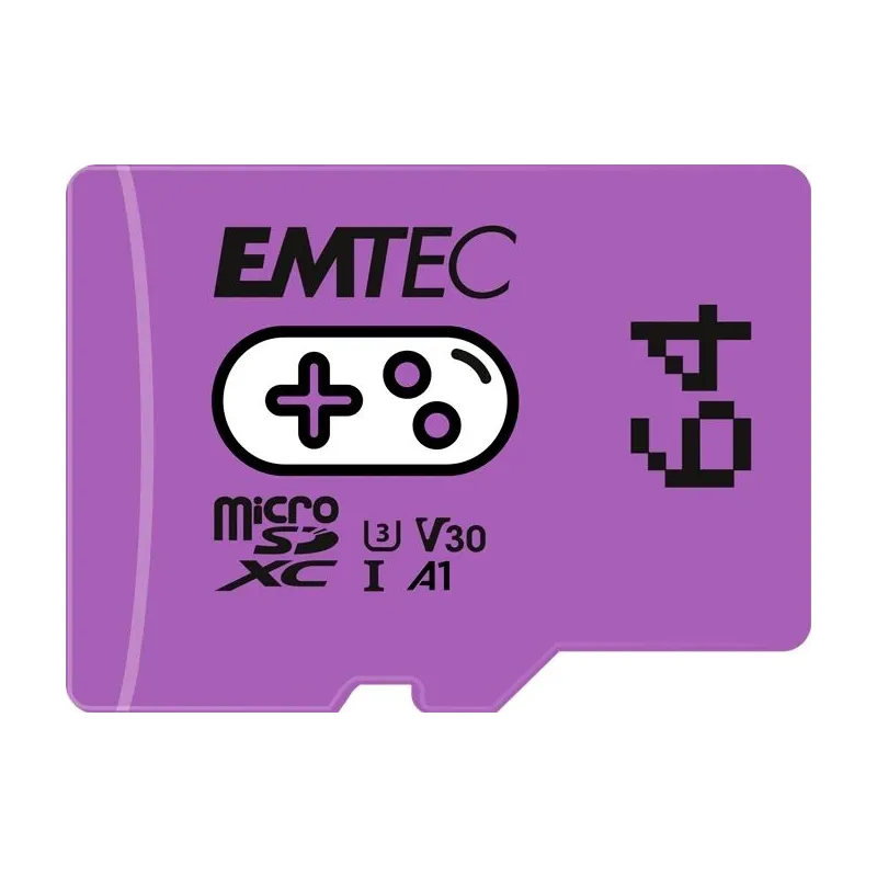 Emtec MicroSDXC 64GB UHS-I U3 V30 A1 Gaming Purple