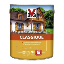 Medienos impregnantas V33 Classique, raudonai ruda sp.-tikmedžio spl., 0.75 l