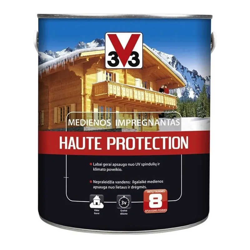 Medienos impregnantas V33 Haute Protection, pušies sp-skandinavinė pušis, 0.75 l