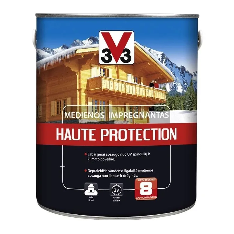 Medienos impregnantas V33 Haute Protection, gelsva sp.-šviesus ąžuolas sp., 0.75 l