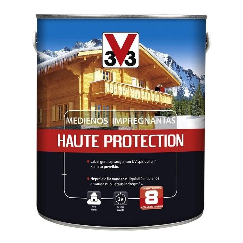 Impregnants V33 Haute Protection, balts, 0.75 l