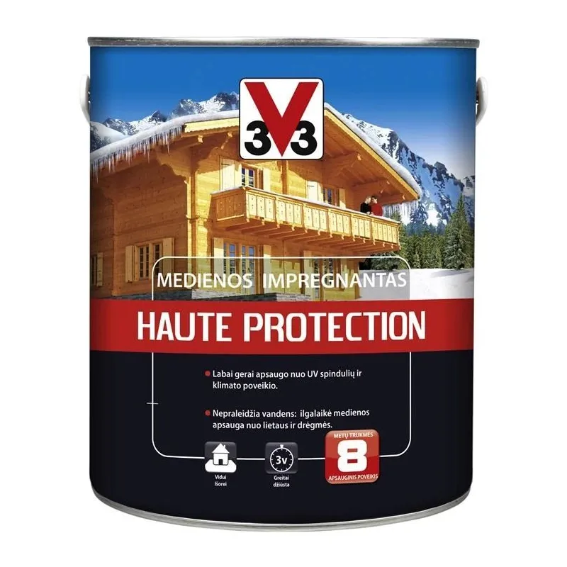 Koksnes impregnants V33 Haute Protection, priedes krās.-skandināvu priede, 2.5 l