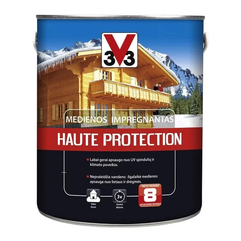 Koksnes impregnants V33 Haute Protection, balta krās., 2.5 l