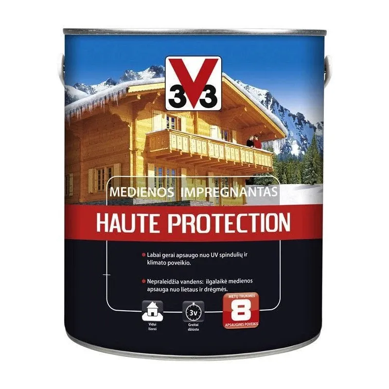 Koksnes impregnants V33 Haute Protection, balta krās., 2.5 l