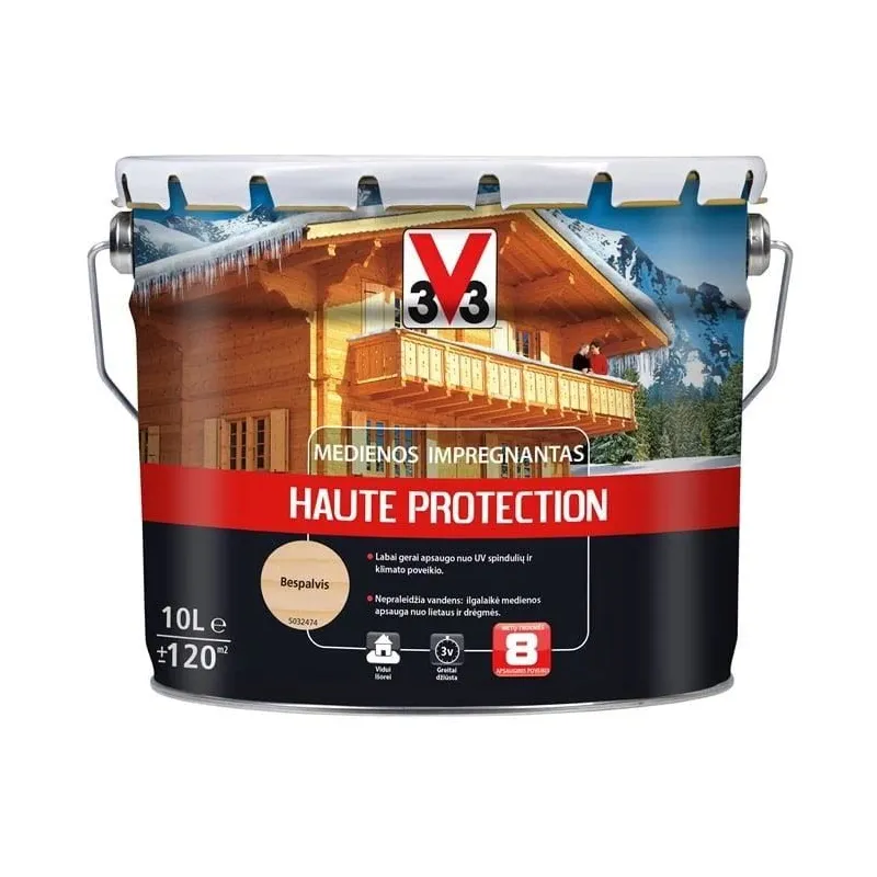 Koksnes impregnants V33 Haute Protection, caurspīdīga krās., 10 l