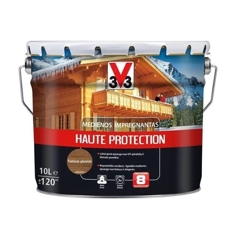 Koksnes impregnants V33 Haute Protection, tumša ozola krās., 10 l