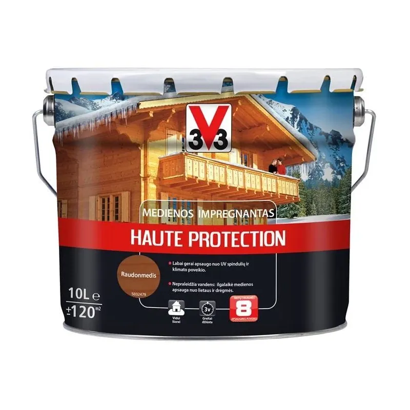 Koksnes impregnants V33 Haute Protection, sarkankoka krās., 10 l