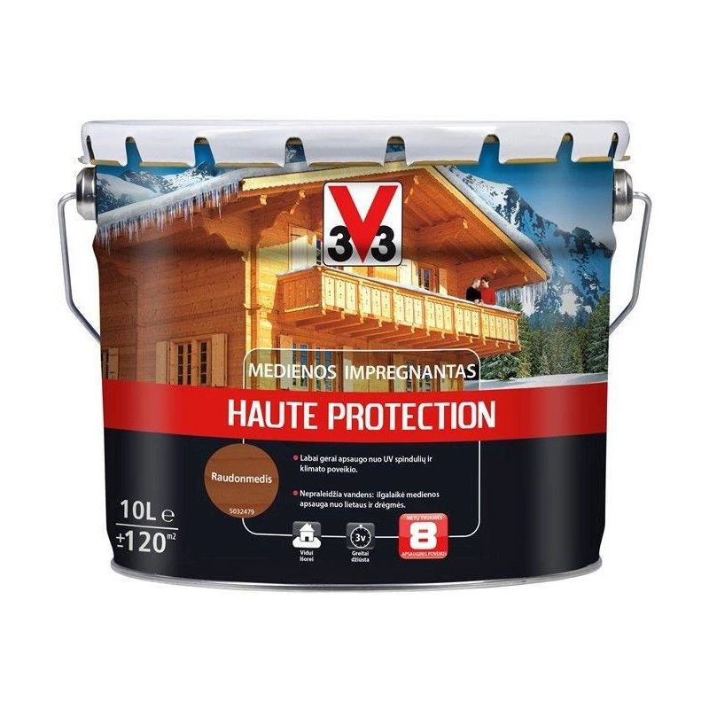 Impregnants „haute protection“, sarkankoks, 10 l,