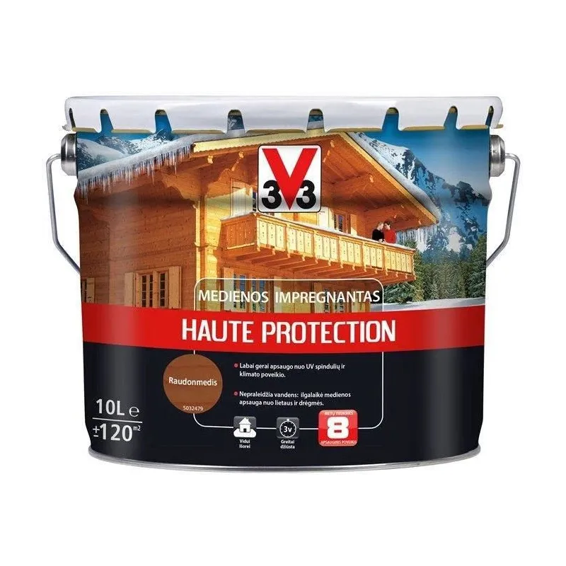 Koksnes impregnants V33 Haute Protection, sarkankoka krās., 10 l