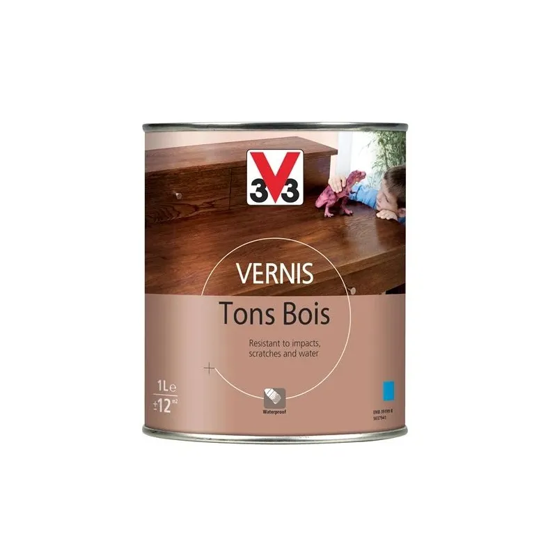 Laka mēbelēm, pus-matēts V33 Tons Bois, 1 l, Veca ozola krās.