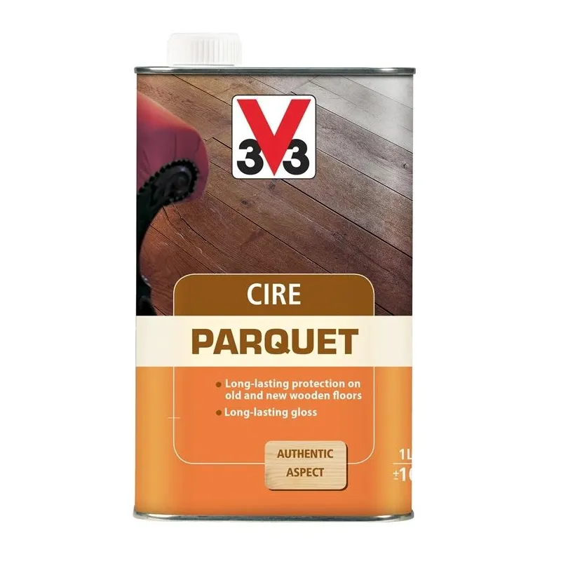 Grindų vaškas V33 Parquet, skaidri sp., 1 l