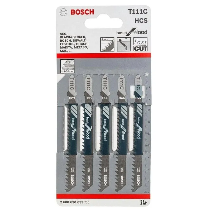 Saagide komplekt Bosch 2608630033, 10 cm, 5 tk