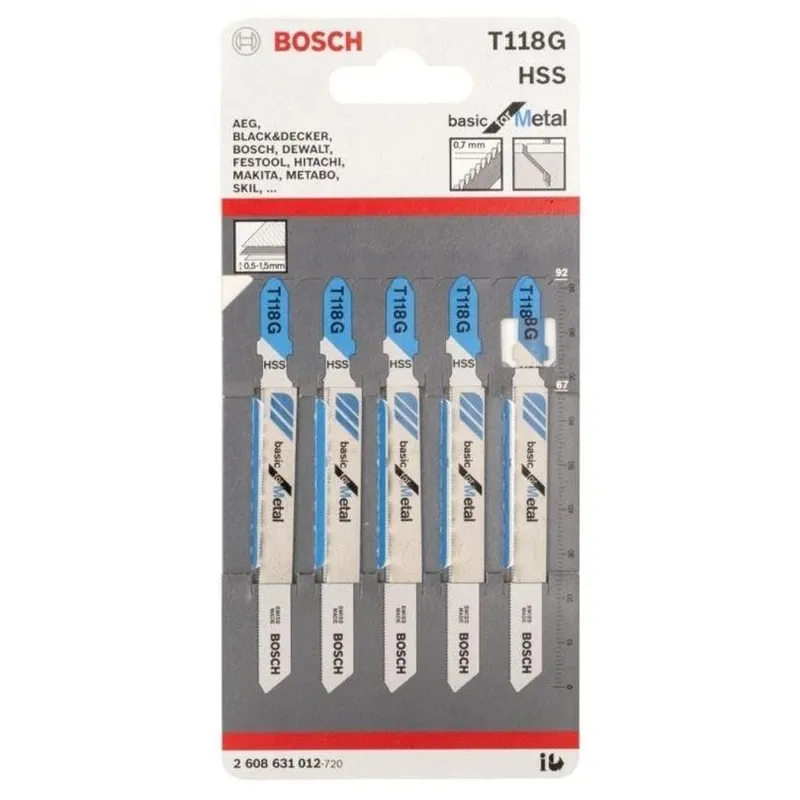 Комплект пилок Bosch 2608631012, 9.2 см, 5 шт.