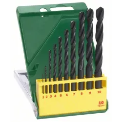Set metal drills 10pc hss-r promoline
