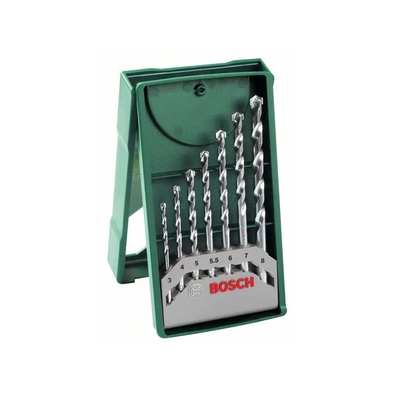 Urbju komplekts Bosch, mūra, taisne, 8 mm x 12 cm