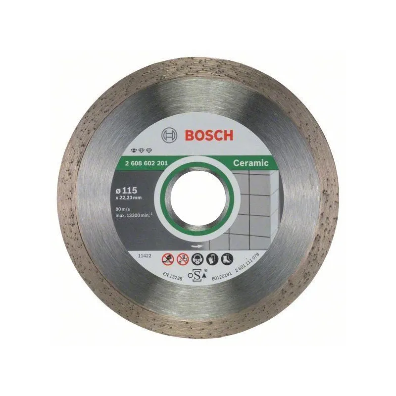 Griešanas asmens Bosch 2608602201, 115 mm x 22.23 mm x 1.6 mm