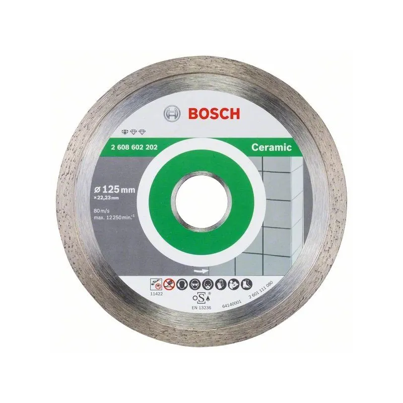 Griešanas asmens Bosch 2608602202, 125 mm x 22.23 mm x 1.6 mm