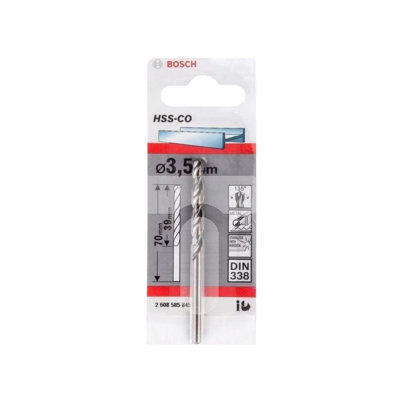 Urbis metālam hss-co 3.5mm 1 gab