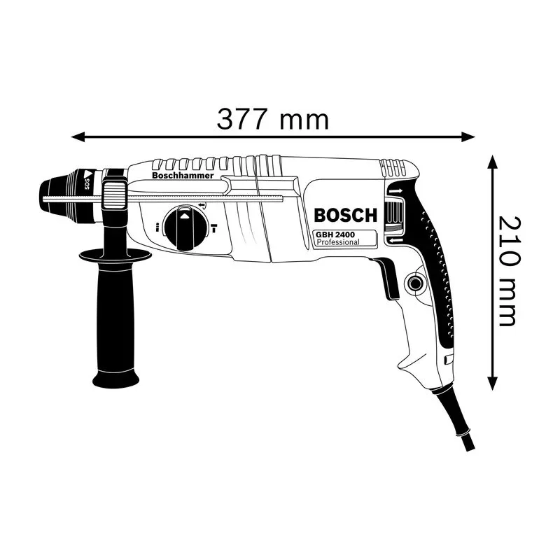 Perforators Bosch Professional GBH 240, 2.8 kg, 790 W