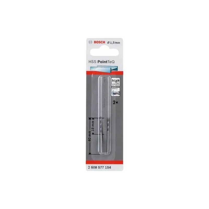 Комплект сверл Bosch, металл, hss-r, прямой, 1.5 мм x 4 см