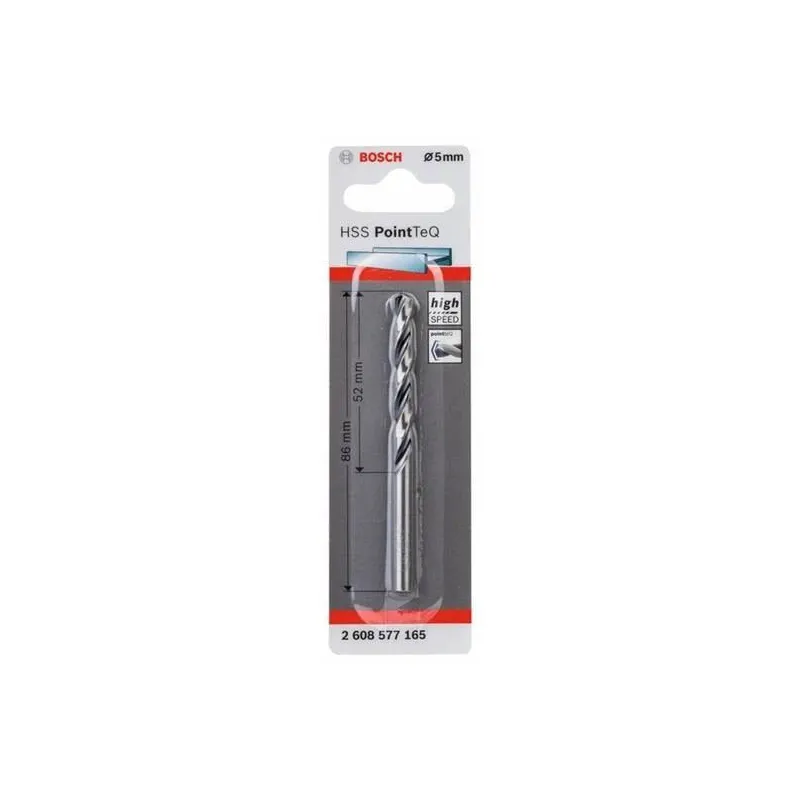 Grąžtas Bosch, metalas, hss-r, tiesus, 5 mm x 8.6 cm