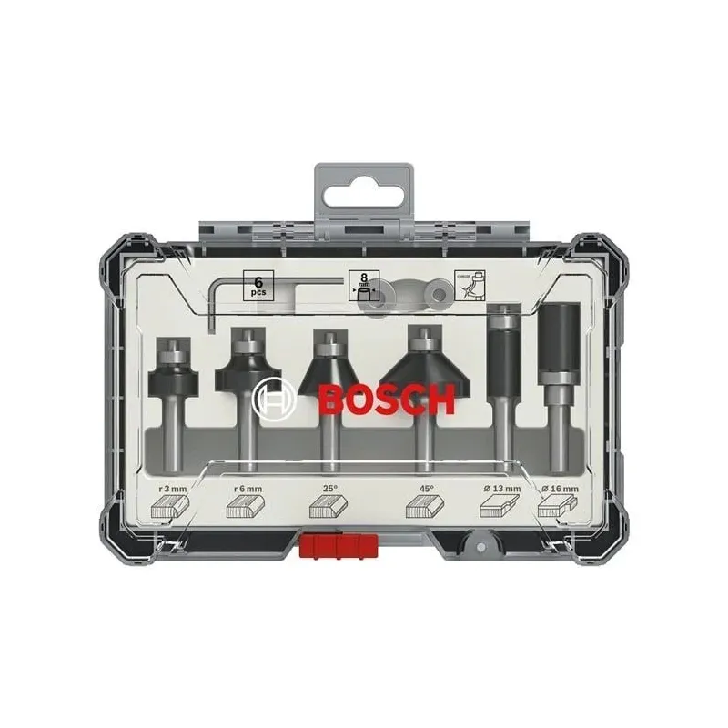 Frēžu komplekts Bosch Trim & Edging, 6 gab