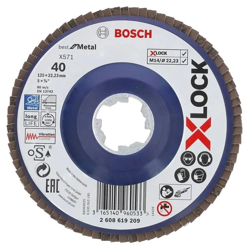 Slīpēšanas disks Bosch, 125 mm x 22.23 mm