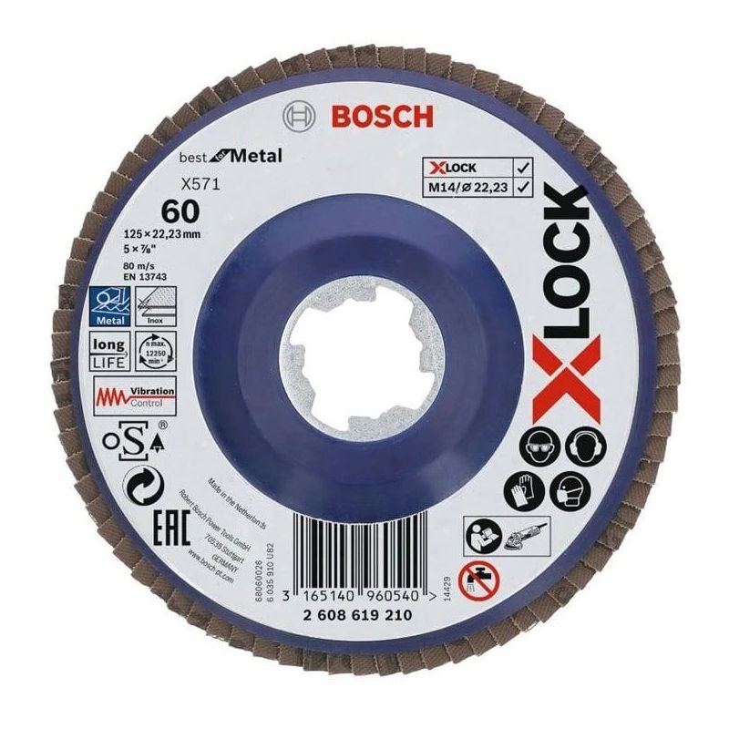 Disks ziedlapiņu 125mm 60 bosch x-lock