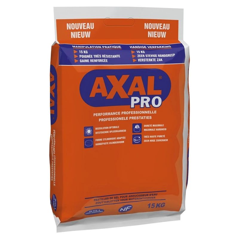 Sāls ūdens mīkstināšanai Axal Pro. 15kg