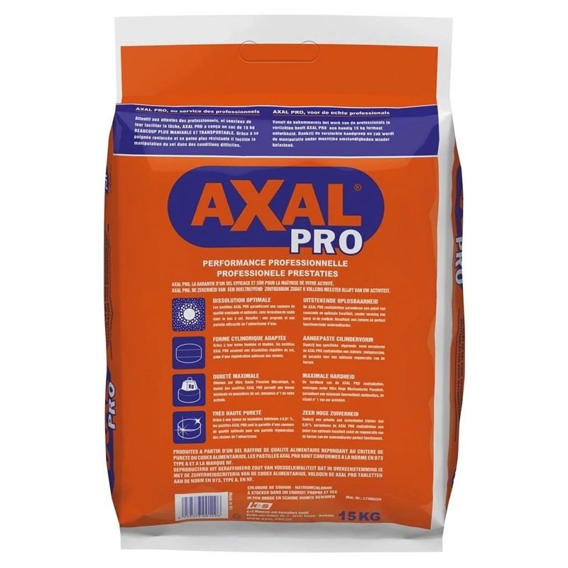 Sāls ūdens mīkstināšanai Axal Pro. 15kg