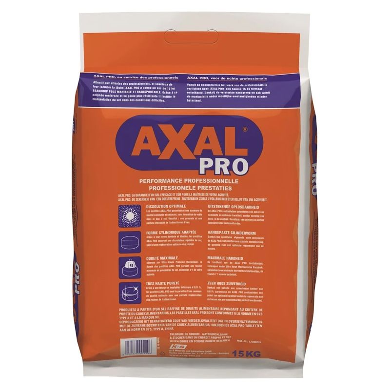 Sāls ūdens mīkstināšanai Axal Pro. 15kg