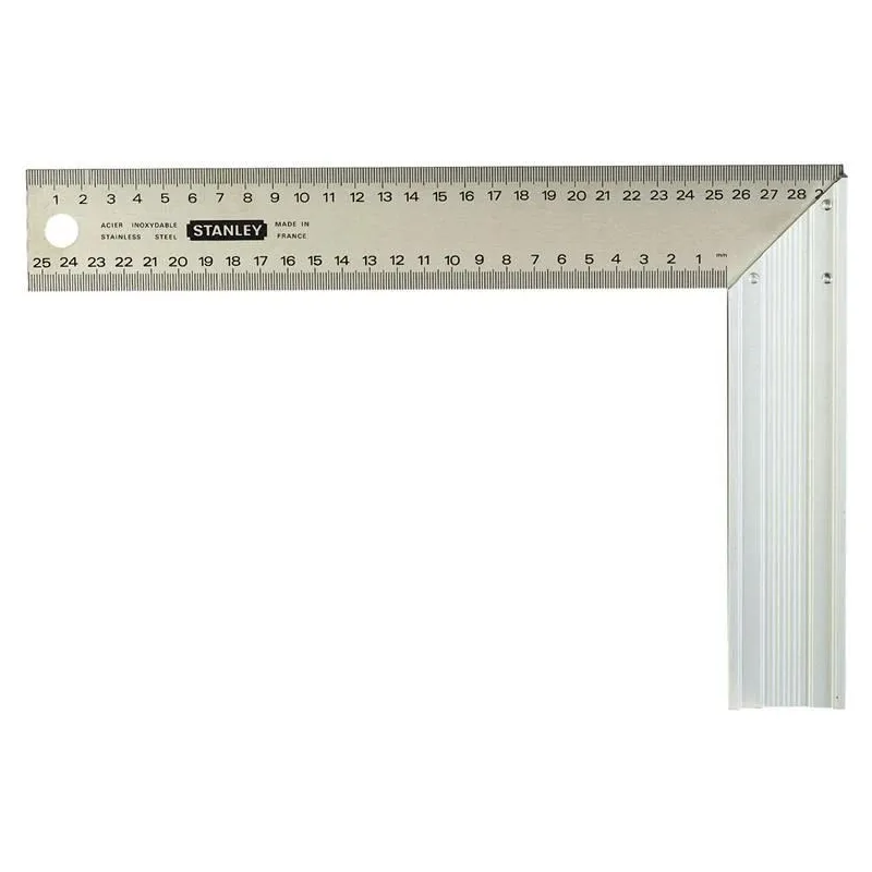 Stūra lineāls Stanley 1-45-686, 300 mm, nerūsējošais tērauds, 45 °