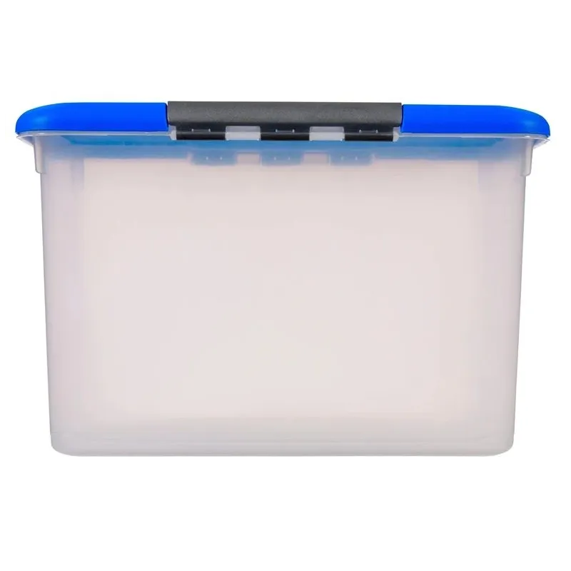 Daiktadėžė su dangčiu, daiktų saugojimo Curver 169055, 15 l, skaidri sp.-mėlyna sp., 37.4 x 28 x 21 cm