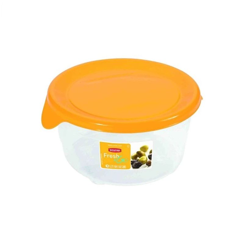 Kaste pārtikai f&g 0.5l dzeltena apaļa