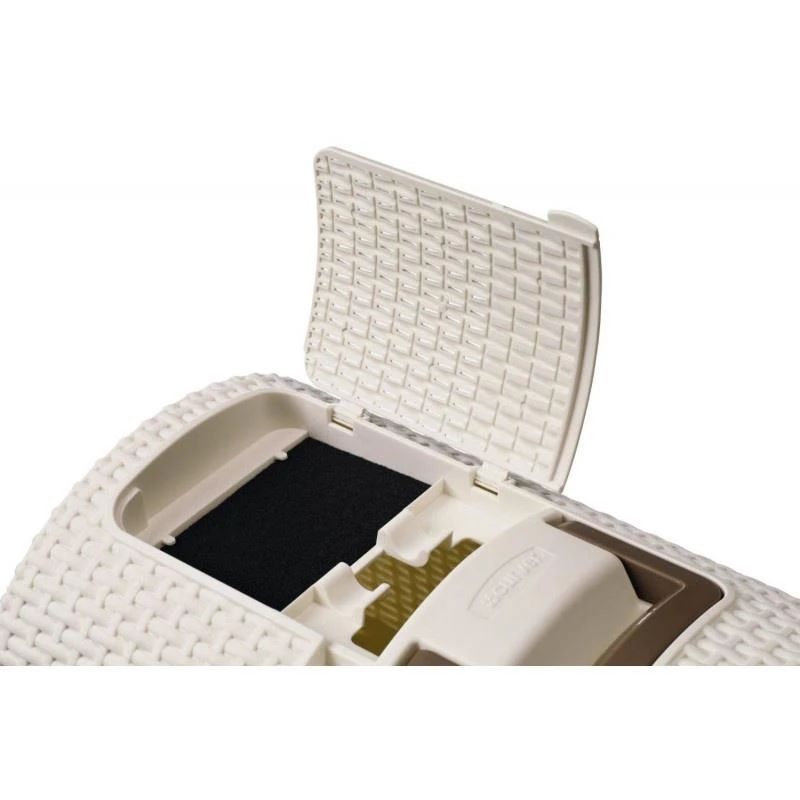 Slēgta kaķu tualete CURVER, balta, 510×400×385 mm